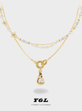 YGL轻奢原创气质水滴珍珠项链女