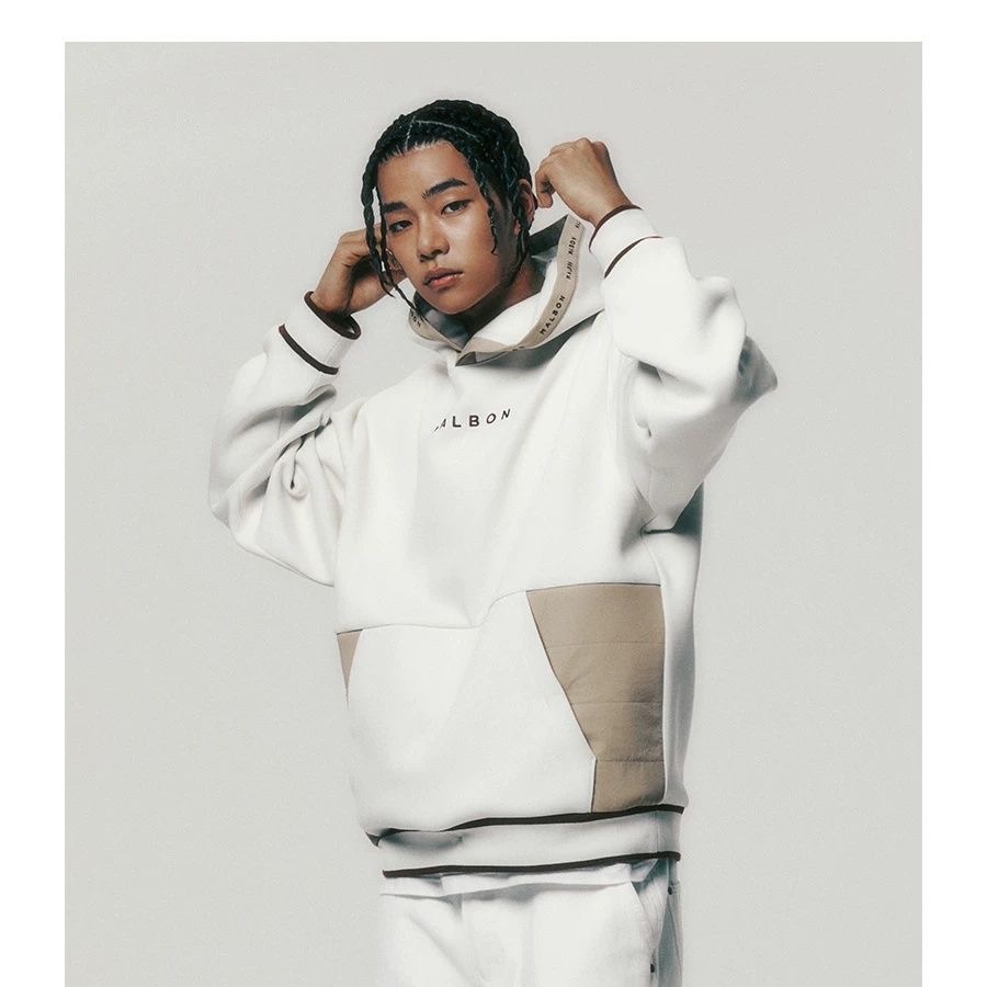 韩国malbon高尔夫球服男士25秋冬新款运动休闲舒适连帽长袖卫衣