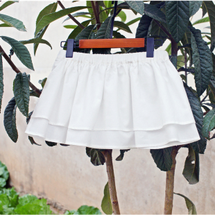 春秋季 芭蕾风双层小短裙蓬蓬裙高腰荷叶边腰裙女外搭叠穿蛋糕屁帘