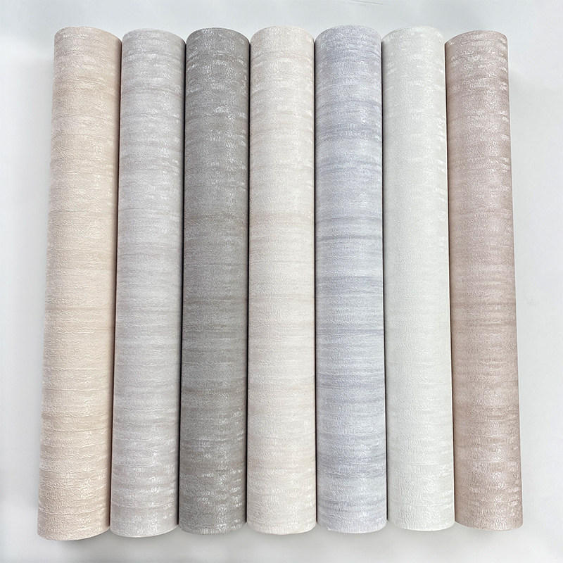 简约轻奢风素色墙纸卧室客厅理发店餐厅饭店暖色暗纹纯色防水壁纸