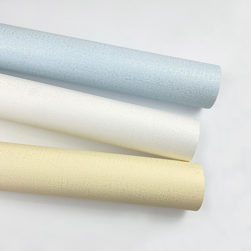 白色蓝色肌理纹素色壁纸客厅门店美容院暖色系无纺布简约纯色壁纸