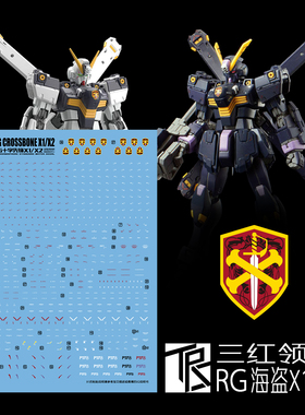 三红领域 RG 海盗 叉骨 crossbone X1 X2 专用水贴 更改白色