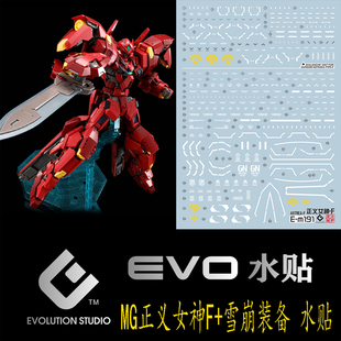 EVO-m191 模型水贴 MG正义女神F +雪崩装备 type-F 00 荧光