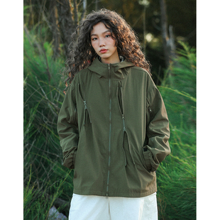 机能风小众设计多拉链解构夹克外套宽松连帽冲锋衣 HOVERAT 22F