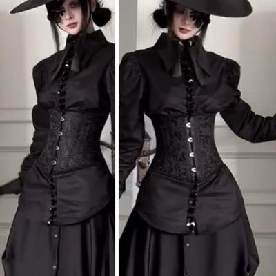 哥特风暗黑系鱼骨腰封独INDULGE