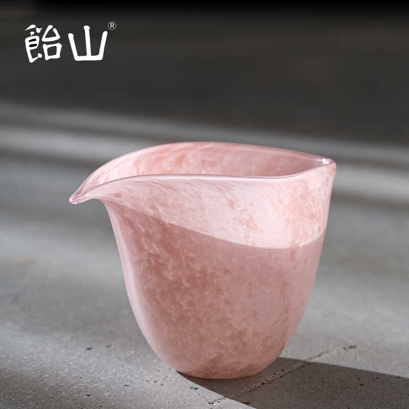 月牙白汐岚方圆公道杯分水器创意茶海纯手工茶杯150ml