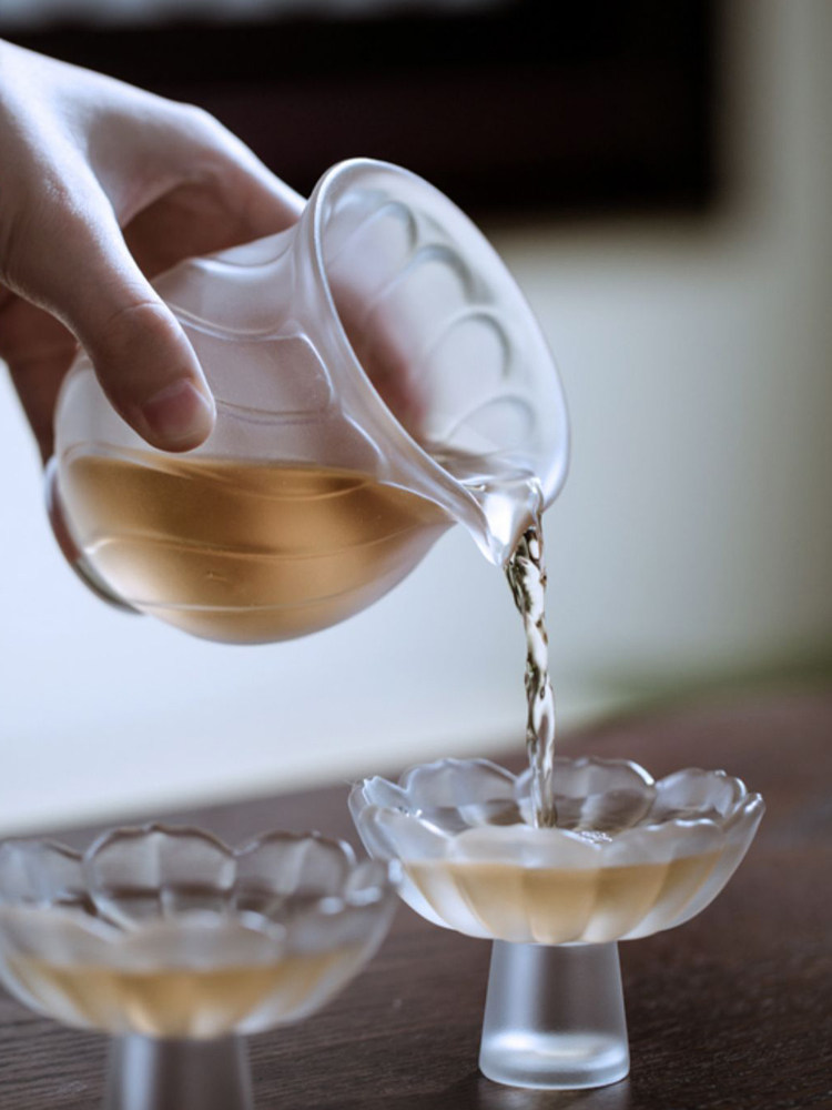 心缘堂花笺琉璃琉璃公道杯功夫茶具茶道配件分茶器方口透明匀杯图片