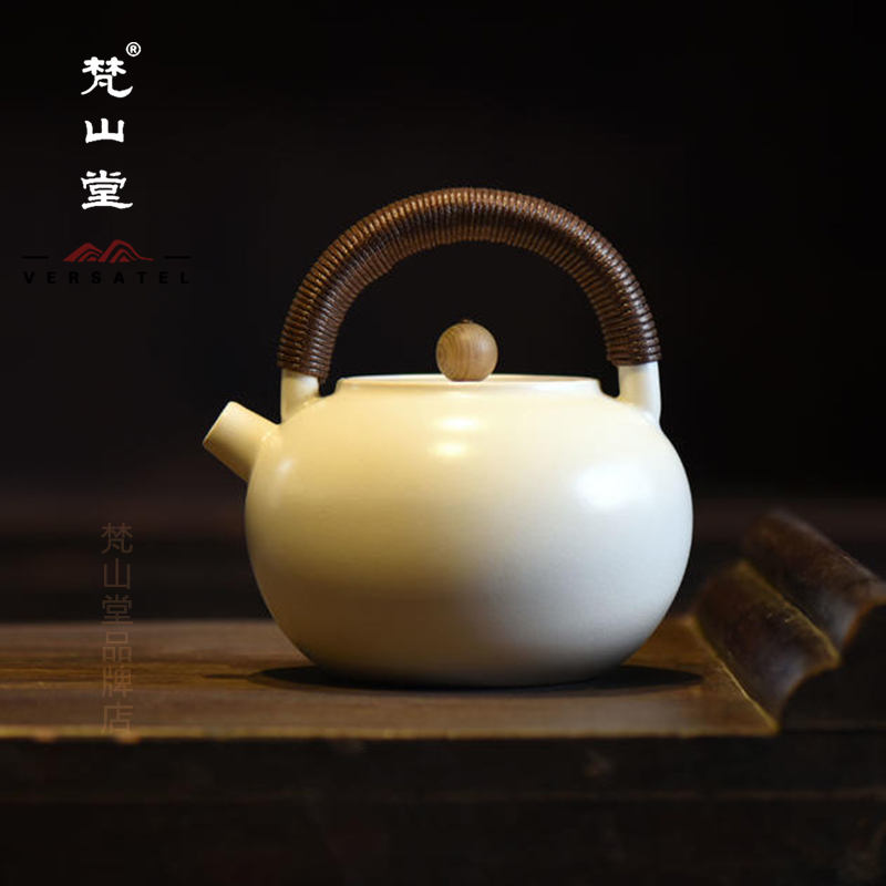梵山堂白泥陶壶苏打釉功夫茶具电陶炉景德镇专用煮茶器烧水煮茶壶