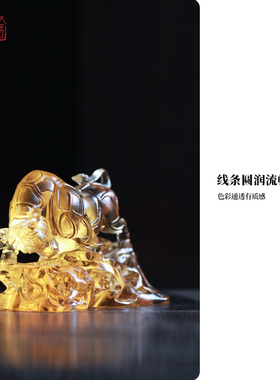 牛摆件琉璃工艺品新年礼品