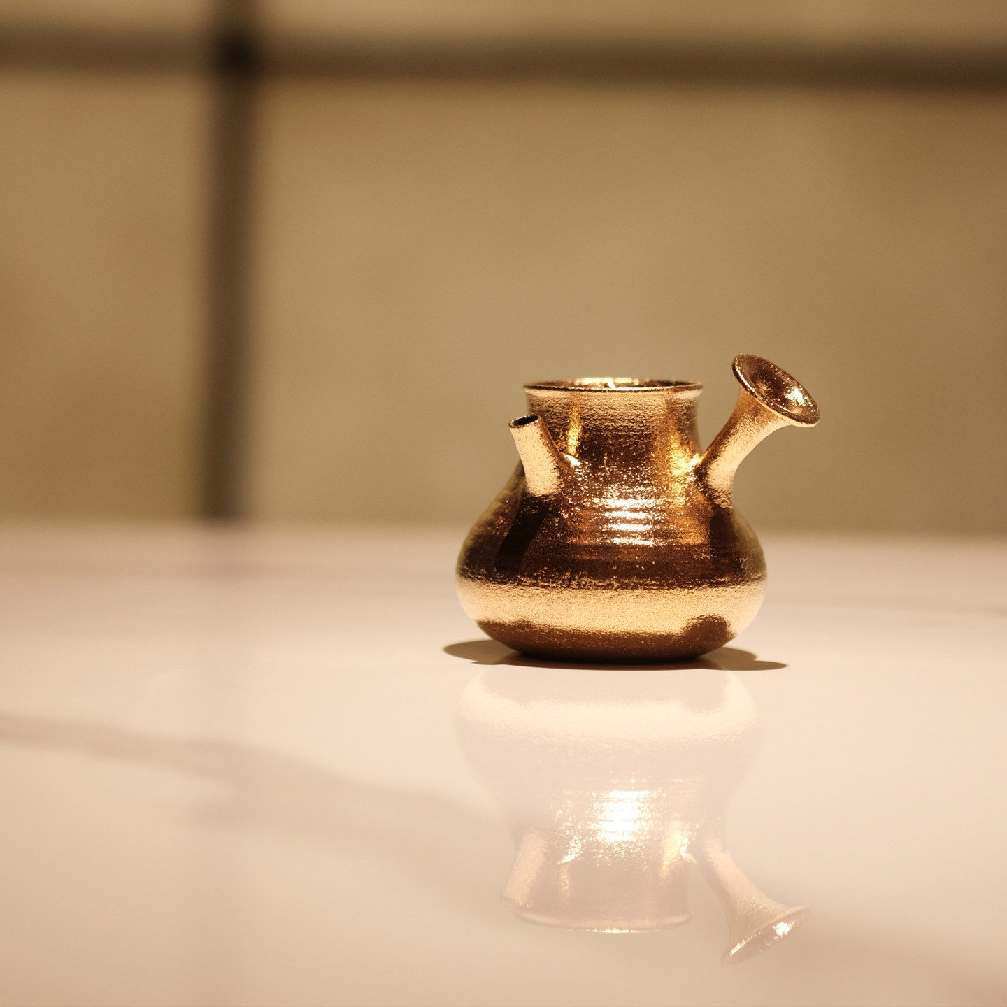 半斋纯手工鎏金云岫侧把壶景德镇陶瓷功夫茶具新中式单壶小泡茶壶