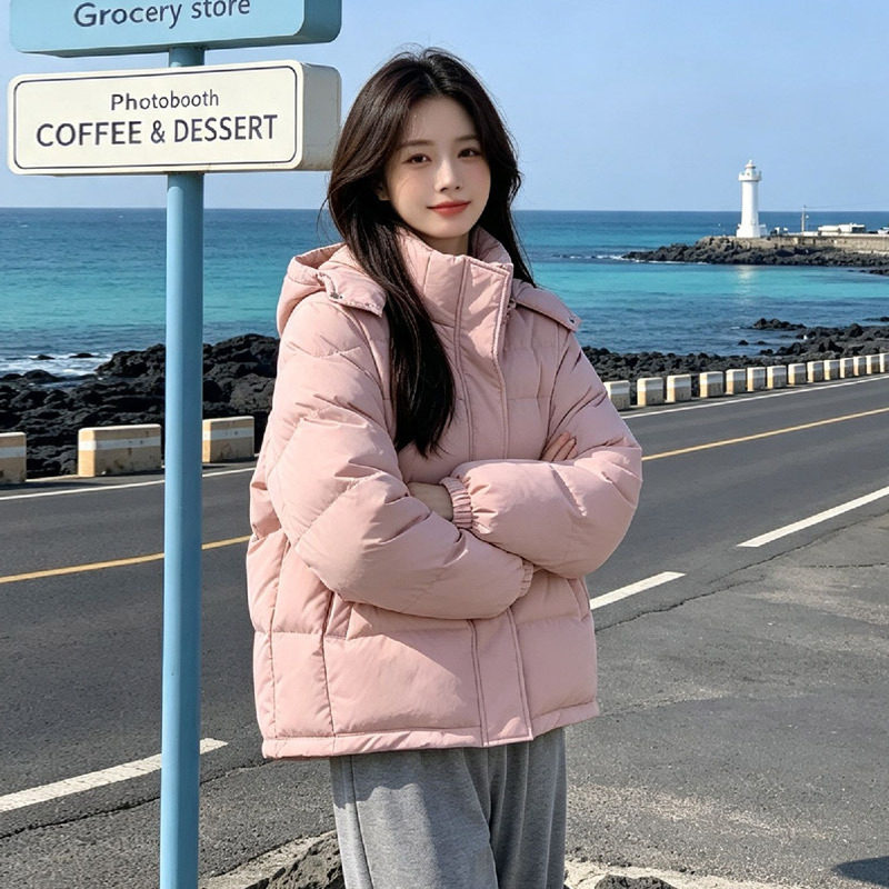 羽绒服短款女冬季新中戏情侣款韩版鸭绒嘉兴大码平湖