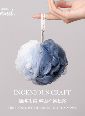 KRRAMEL超柔软沐浴球浴花不易散浴球女起泡洗澡球搓澡两用浴花球