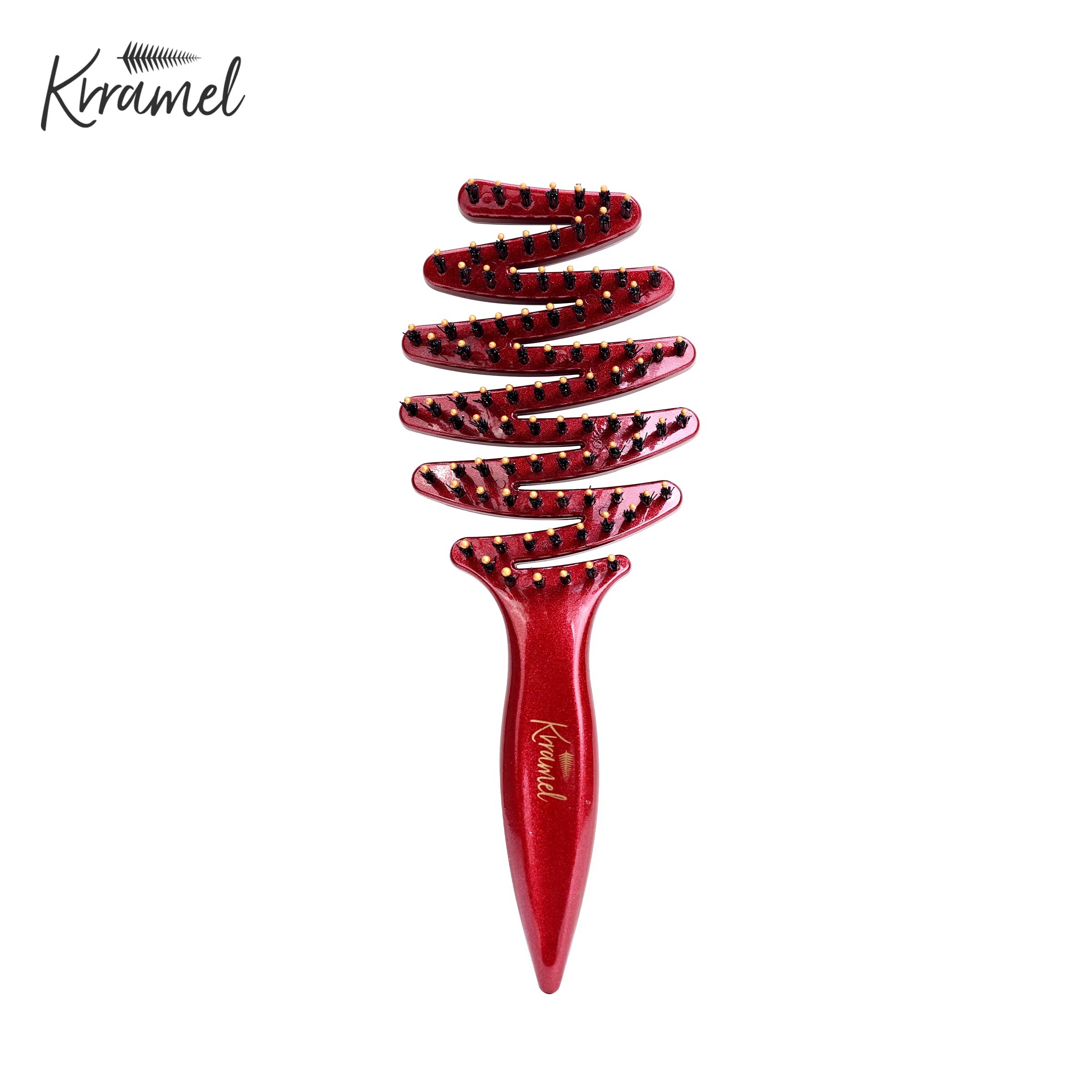 KRRAMEL按摩梳2026全新升级松塔猪鬃毛护发梳子礼物礼盒正品保证