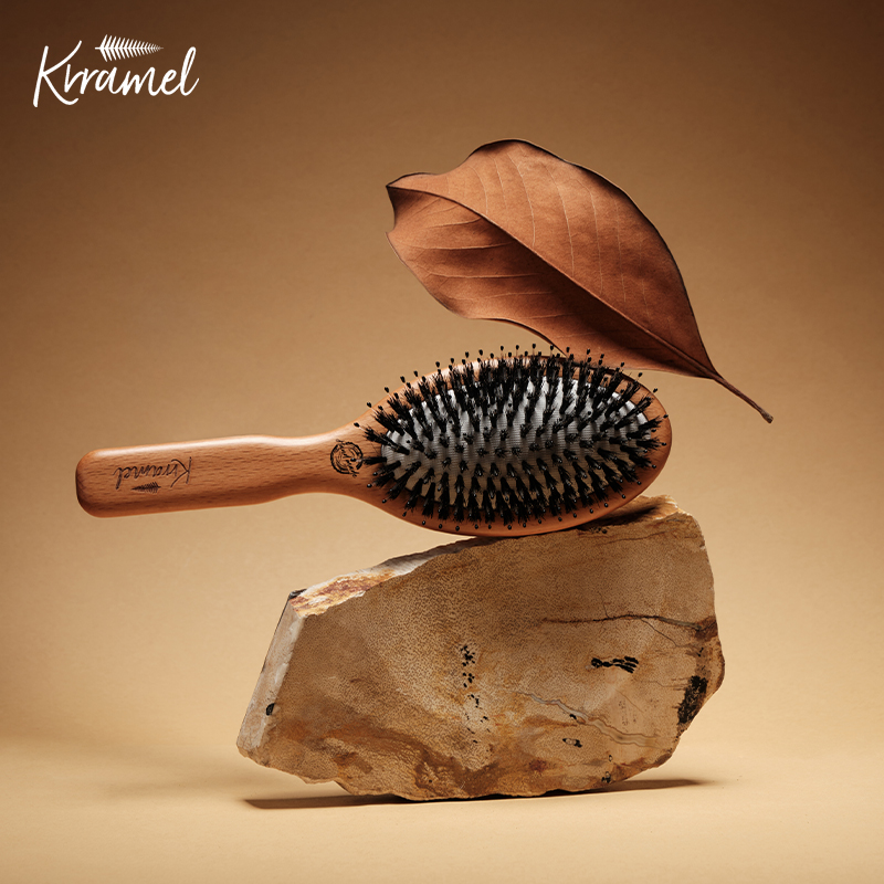 KRRAMEL猪鬃梳气垫梳蓬松颅顶