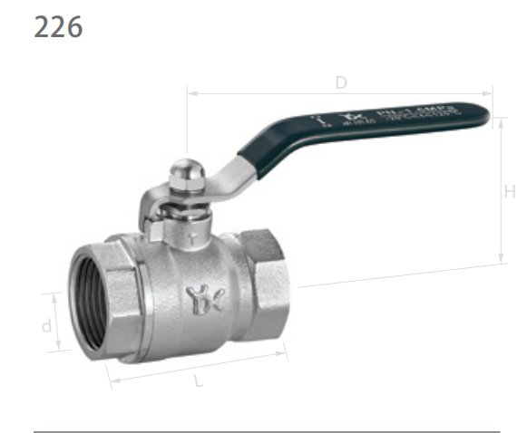 永德信黄铜内螺纹全通径球阀
