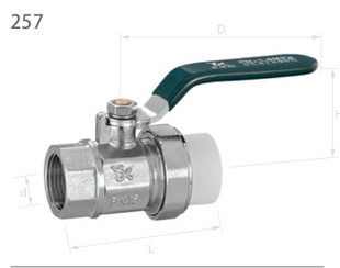 永德信 257PPR活结球阀内外牙单头活结DN20 PPR活结球阀PPR25 6分