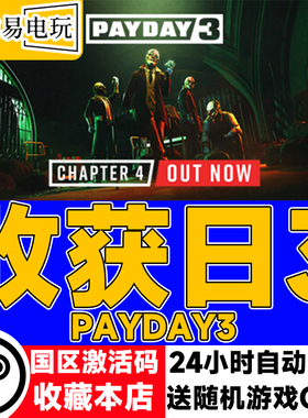 steam正版 收获日3 PAYDAY3 国区激活码 现货秒发 cdkey