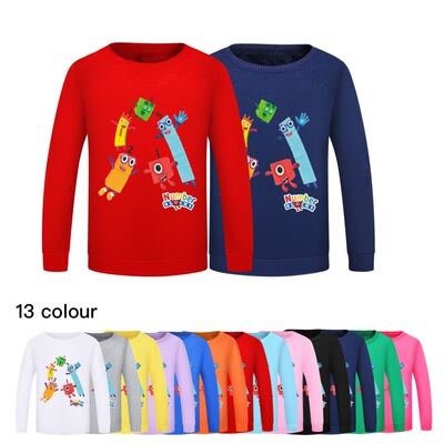 数字积木儿童圆领卫衣秋冬