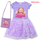 戴安娜和罗马女童公主裙Diana 连衣裙薄2023夏季 and Roma卡通短袖