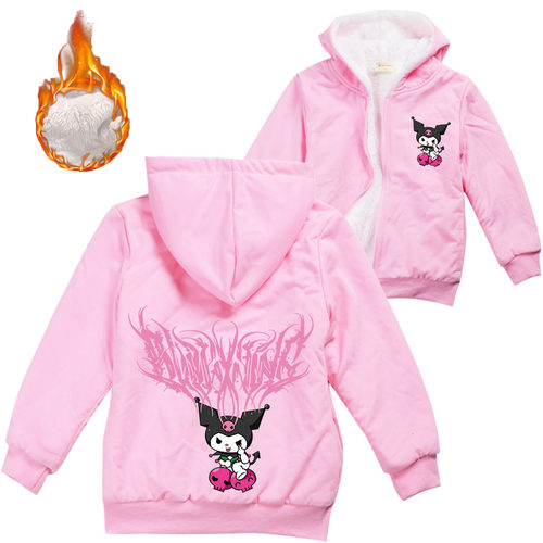 库洛米女童加厚加绒双层棉袄