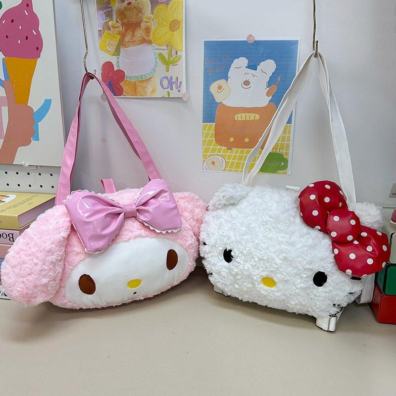 hellokitty毛绒单肩包休闲