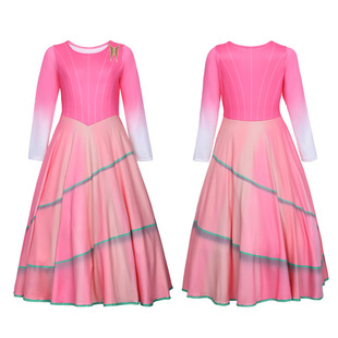 魔法坏女巫2艾芙芭格林达同款cosplay粉白连衣裙牛奶丝2025万圣节