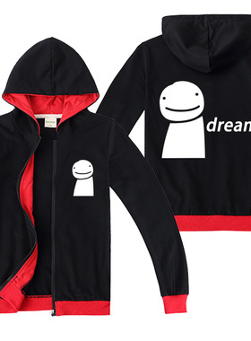 Dream男童秋款长袖夹克外套Youtuber Gamer 2022卡通大童拉链连帽