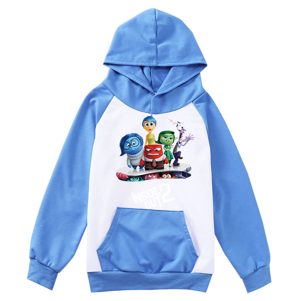 头脑特工队儿童连帽卫衣Inside Out2024春秋薄款男童上衣棉有口袋