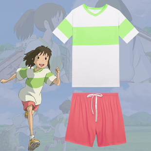 千与千寻cosplay短袖宽松套装女日常动漫荻野千寻cos服装漫展2025