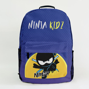 Ninja Kidz忍者小子周边双肩包帆布旅行户外背包中小学生书包2024