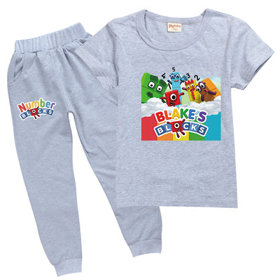 numberblocks短袖长裤套装儿童
