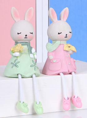 ins客厅创意吊脚娃娃可爱家居小摆件少女房间布置装饰品摆设