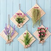 清仓田园竹编仿真植物墙饰墙面装 饰壁饰挂饰幼儿园教室店铺装 饰品