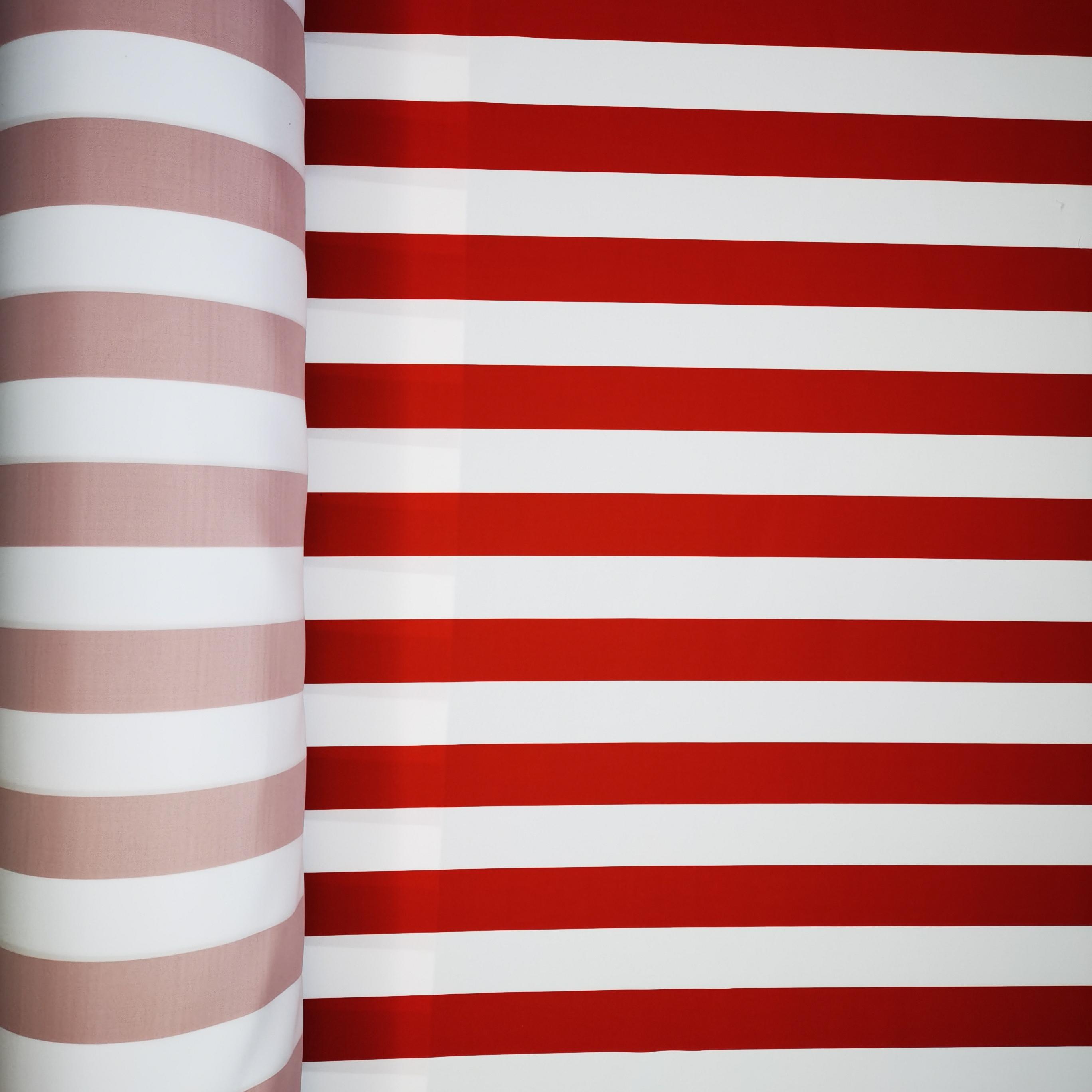 红白条幼儿园桌布涤纶台布