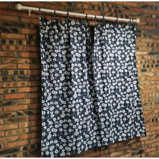 蓝印花蜡染青土布传统乡土餐馆民宿茶楼铁锅炖装修布窗帘门帘定制