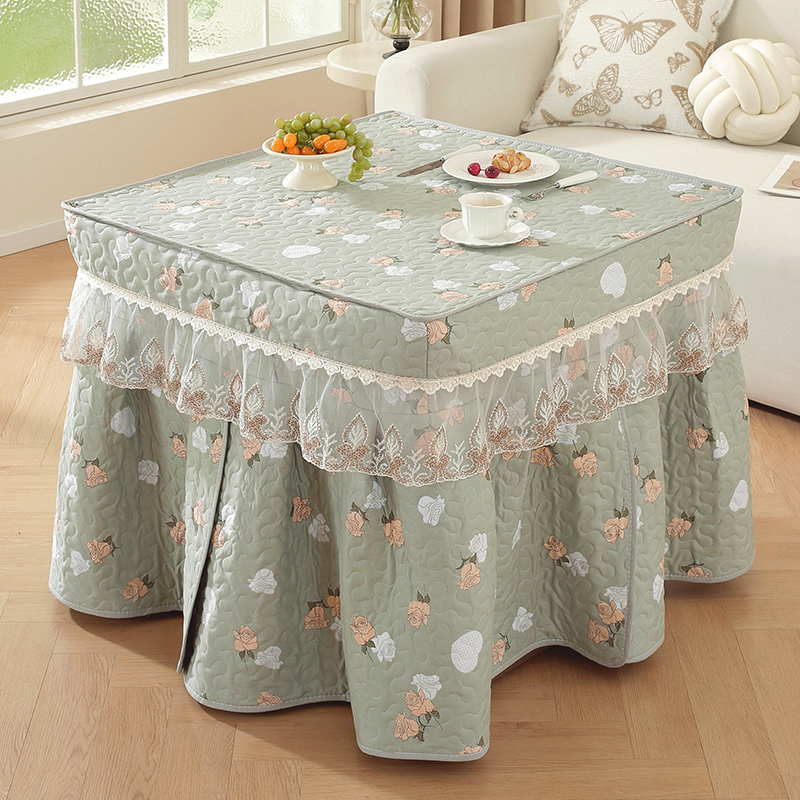 定制定做烤火桌子罩套新电炉罩桌布冬季加厚取暖被电烤炉烤火炉罩