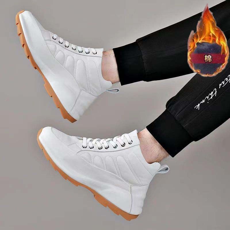 男鞋冬季2026新款男士高帮休闲运动鞋内增高保暖皮鞋子男小白鞋,流行男鞋,时尚休闲鞋,淘宝优惠券,粉丝福利购,淘宝优惠卷