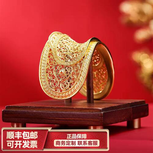朱炳仁黄铜步步登高马鞍摆件