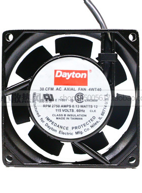 Dayton 30 cfm 4wt40 rpm 2750 0.13A 115V 机柜静音散热风扇