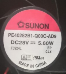 建准 4028 28V 5.6W PE40282B1-Q00C-AD9 2线 风扇