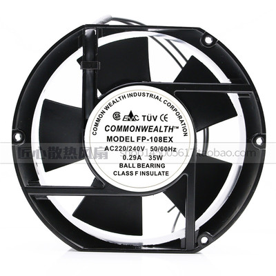台湾COMMONWEALTH三协FP-108EX 17251 230V 0.29A 35W机柜风机