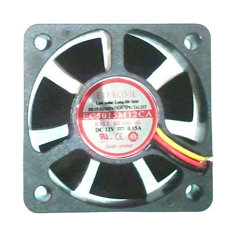 Evercool 50x50x15mm 3 Pin Ball Fan-EC5015M12CA