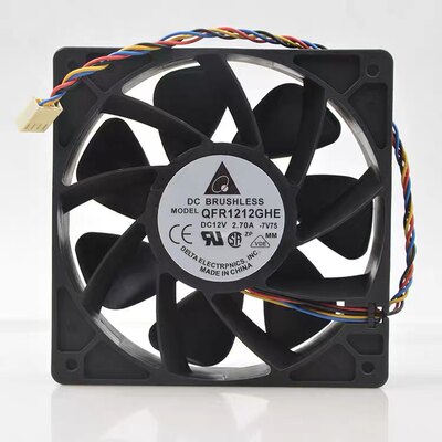 正品台达 QFR1212GHE 12V 2.7A 12038 蚂蚁S7 S9前后通用散热风扇