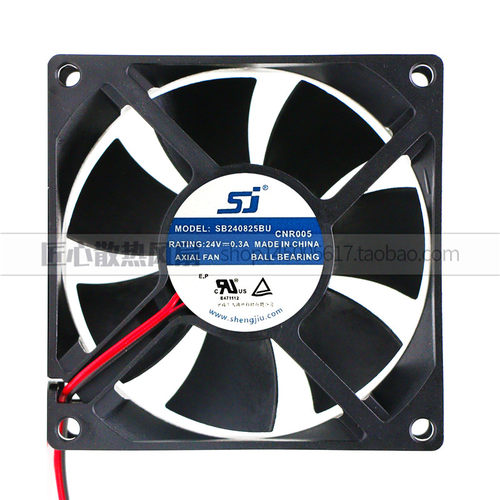 全新SJ SB240825BU DC 24V 0.30A 8CM 8025 2线 变频器 散热风扇