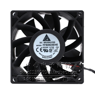 全新 FFB0924EHE 24V 0.75A 9038 9CM变频器测速报警散热风扇