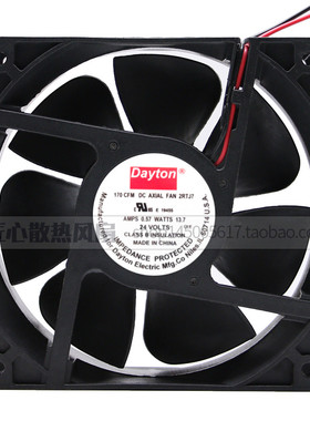 Dayton 170CFM DC AXIAL FAN 2RTJ7 AMPS 0.57  WATTS 13.7 24 v