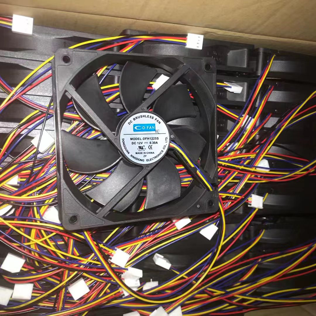 D-FAN DFH1225S DC 12V 0.30A 12025 12厘米4线PWM散热风扇大风量