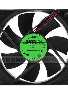 原装ADDA AD1224UX-A73GL 24V 0.25A 12025 12CM 3线 变频器风扇