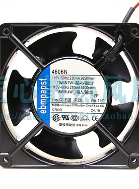 TYP 4606X 4606N 115V 原装正品德国EBM-PAPST 全金属耐高温风扇