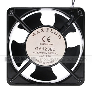 AC220V 240V 12038 FLOW 散热风扇 12cm GA1238Z 28W MAX 0.2A